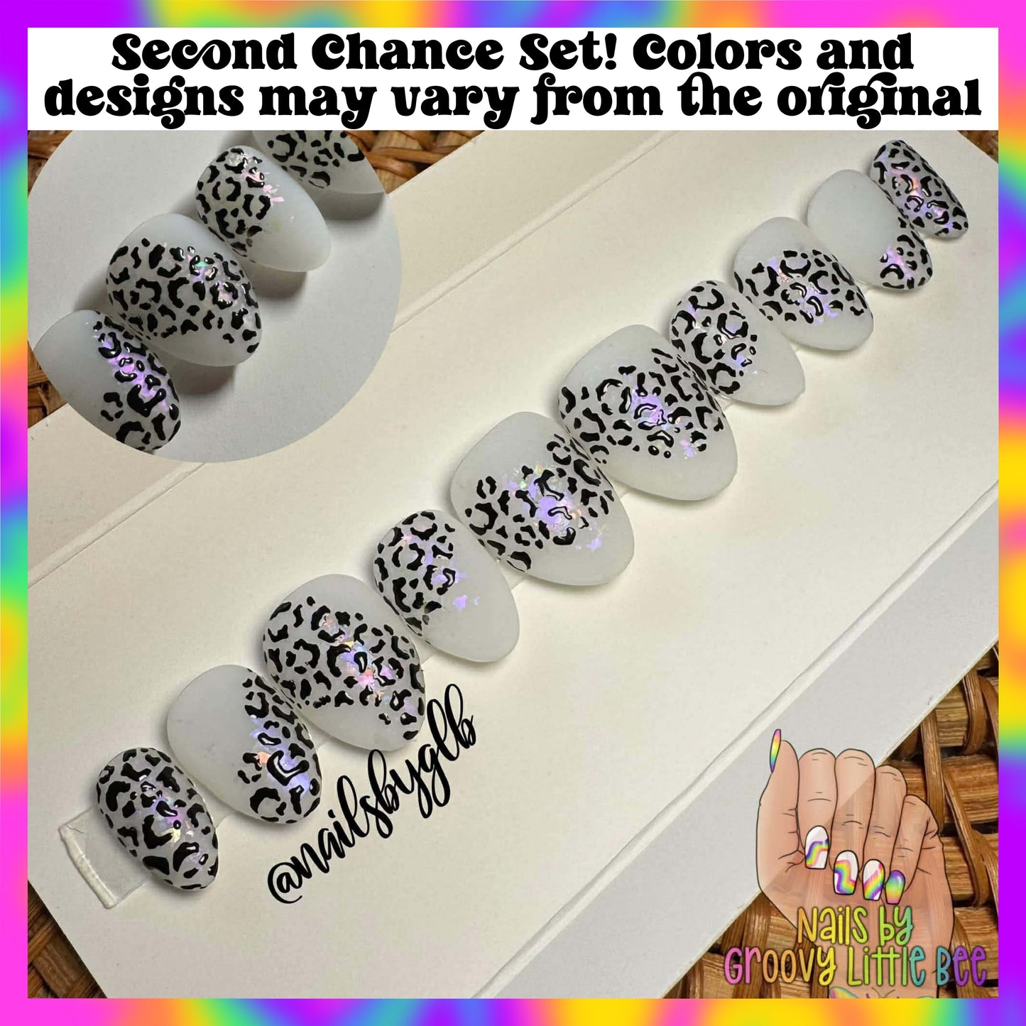 MADE TO ORDER Opal Leopard Nails