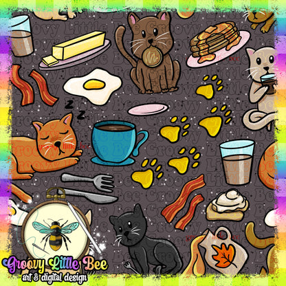 Kitty Breakfast Seamless