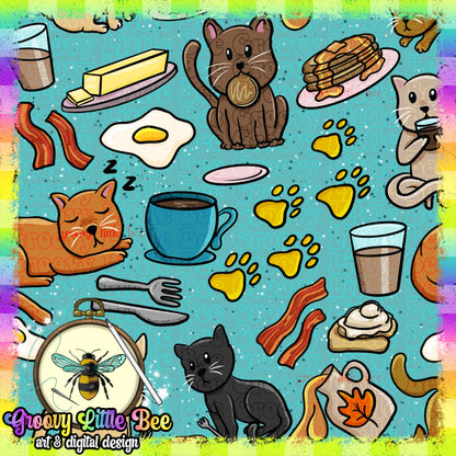 Kitty Breakfast Seamless