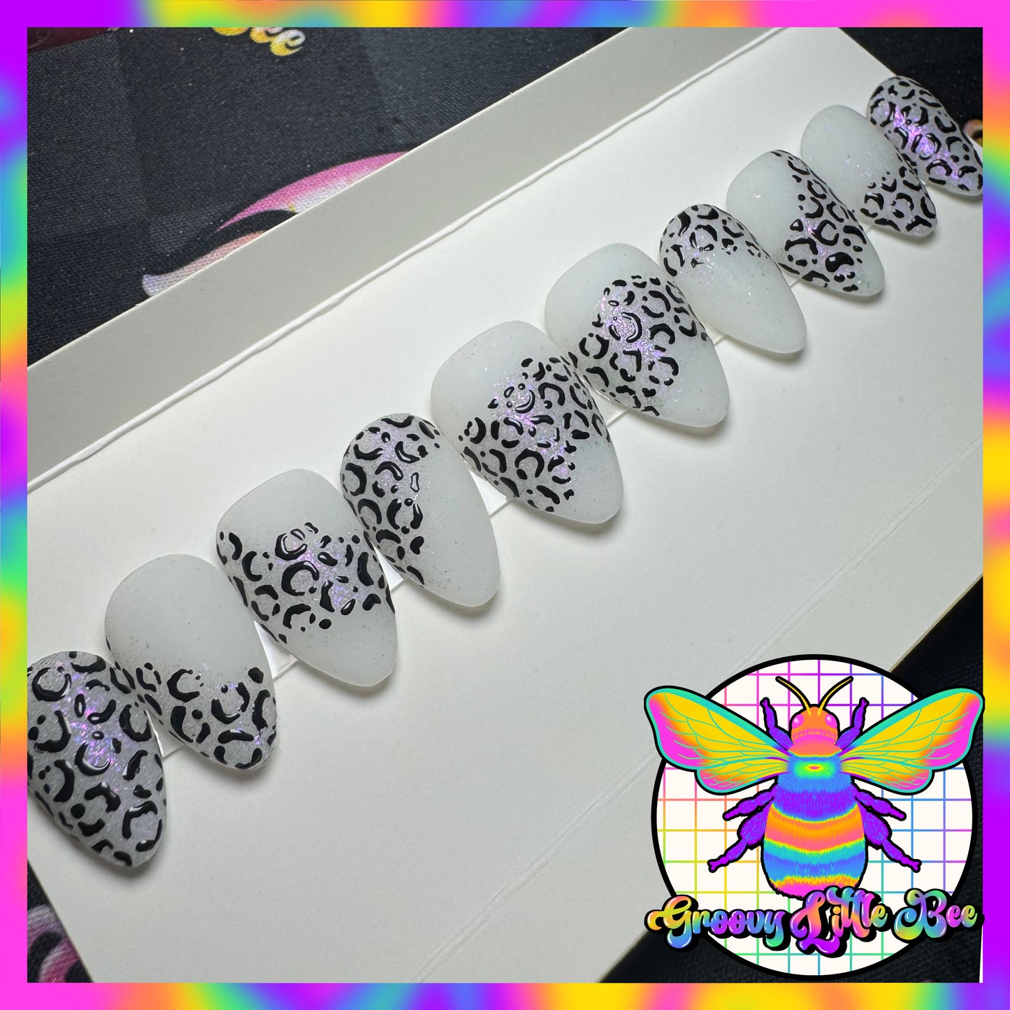 MADE TO ORDER Opal Leopard Nails