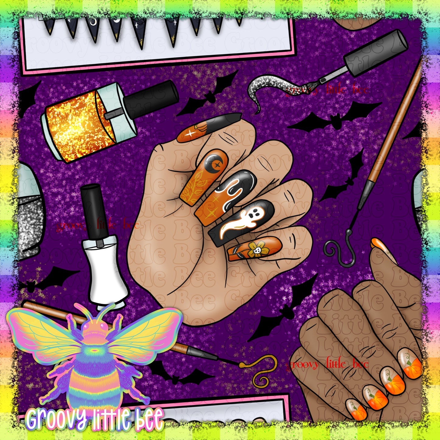 Spooky Nails Seamless