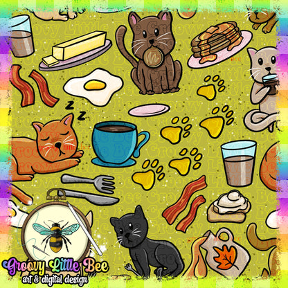 Kitty Breakfast Seamless