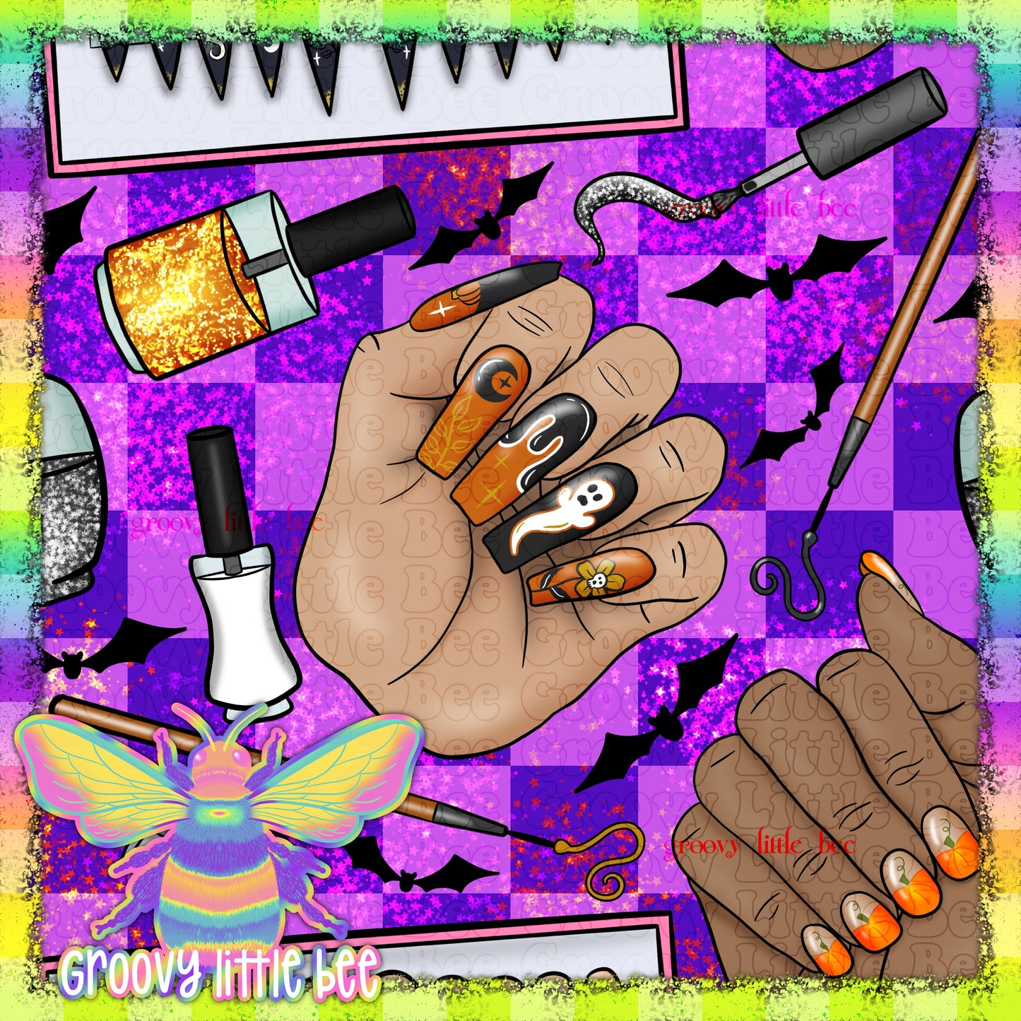 Spooky Nails Seamless