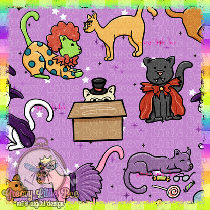 Costume Kitties Seamless