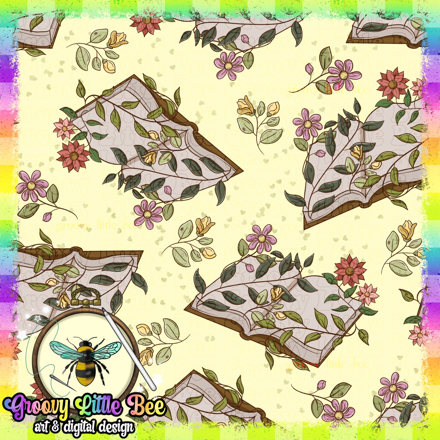 Floral Book Seamless
