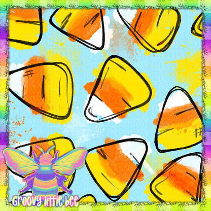 Sketchy Candy Corn Seamless