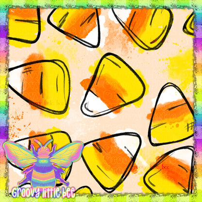 Sketchy Candy Corn Seamless